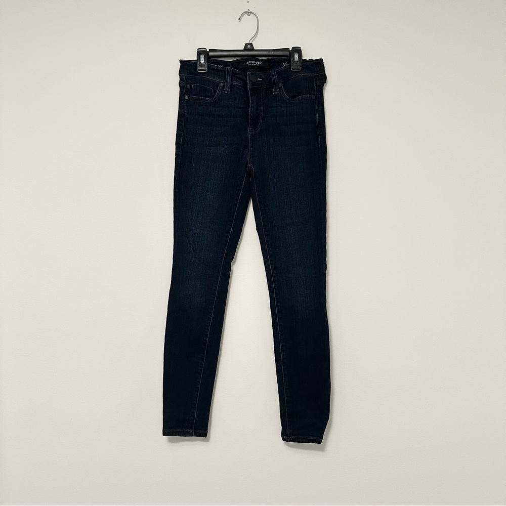 Liverpool Los Angeles Women's Dark Wash The Ankle Skinny Blue Jeans size 27 4